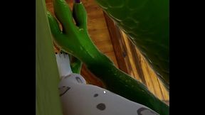 Dragon fucks white leopard