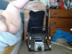 Fat Cross Dresser Bouncing Its Tits While Taking a Dildo in Asshole
