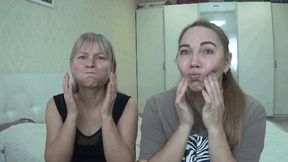 We squeeze puffy cheeks