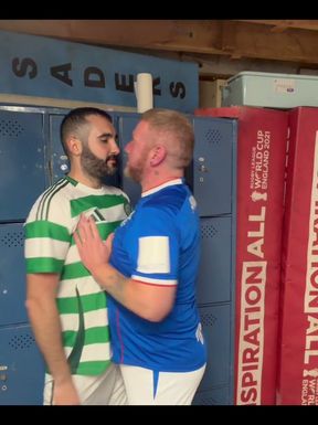 Heated Rivalry Between Football Players