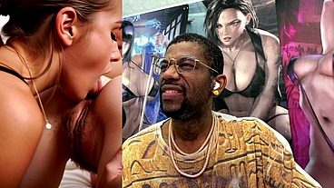 Lesbian Girl Licking Hairy Teen Pussy, AI Generated