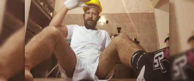 Cumming on white shorts