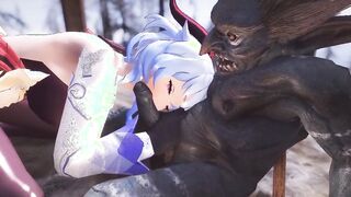 【MMD R-barely legal SEX DANCE】GANYU WALKING SATISFIES WITH EXTREME SATISFACTION RECEIVES VOLUPTUOUS MONSTER NAILED セクシ[MMD]