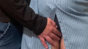 Omg! a Stranger Rubs His Dick on Me and Fingered My Pussy in the Subway!