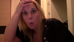 luba love amateur blonde smokes & teases webcam fans sfw