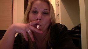 luba love amateur blonde smokes & teases webcam fans sfw