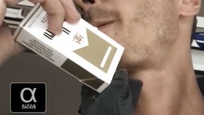 Smoking Marlboro Gold 100s sepia