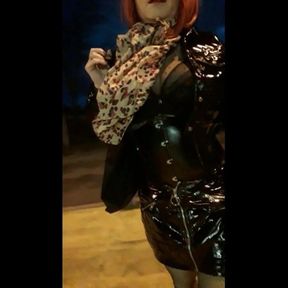 french sissy, night walk before Christmas