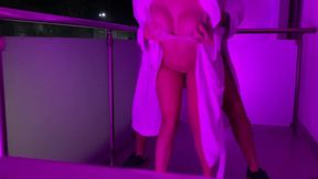 Risky Public Sex on a Hotel Balcony During Ski Season