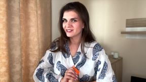 Stepmother with Fat Cock makes Stepson licking her milky Nipples