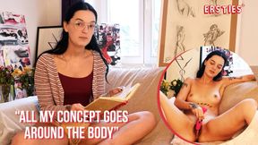 German amateur pinko reads poetry before toying with herself