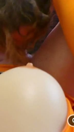 Lucy Essex CD gets a big cock POV deepthroat blowjob by Lisa   Clip 1