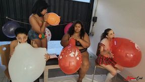 3 BEAUTIFUL GIRLS AND 1 BBW POPPING BALLOONS - WITH VERONICA LINS - CLIP 2 FULL HD - KC 2024!!!