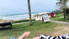 After her handjob, I came right on the beach in front of vacationers!