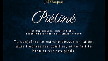 Pi&eacute_tin&eacute_ - French audio joi femdom trampled