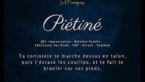 Pi&eacute_tin&eacute_ - French audio joi femdom trampled