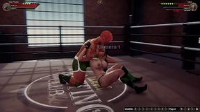 Aine O'_Rackie VS Kallan (Naked Fighter 3D)