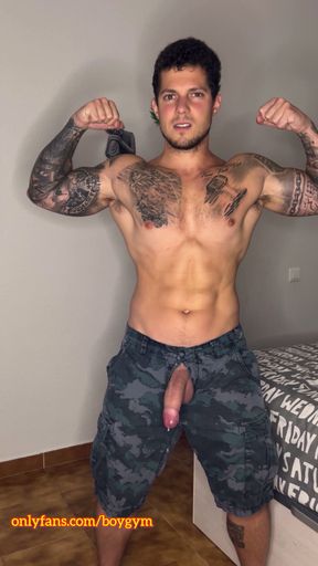 My Big military Cock Cums with no hands