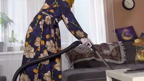 ”She is too lazy Muslim cleaning female”