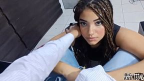 Young Step-Sis Goes Bareback &mdash;  Gets Sucked Dry Then Cums Hard