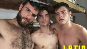 Twinks and hunks in a 3some with Santiago, Rodri, and Tommy