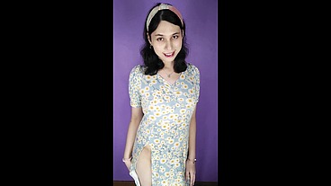 DaniTheCutie speaks Spanish and shows off her pretty little tits as a love letter to all of her Spanish speaking fans (FULL MOVIE)
