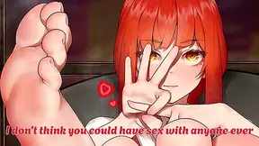 Makima Commands Devotion Through Seductive Foot Play Firm Control