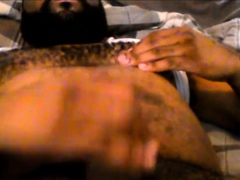 Me showing off Hairy Chest and Belly while Jerking Off
