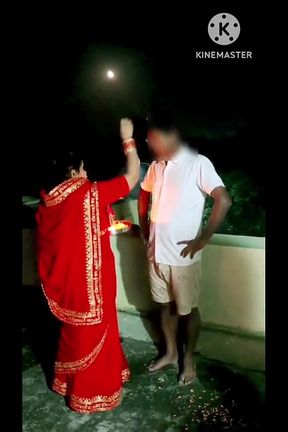 Mallu Girl Celebrating Karwachouth with BBC Guy