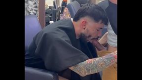 After finished the cut his hair, l had a surprise for him.