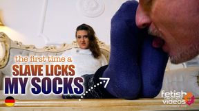 The slave is licking my socks clean! My first time ( Sock Worship with Miss Luciana ) - FULL HD MP4