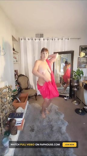 My Red Gown XXX Dance Striptease
