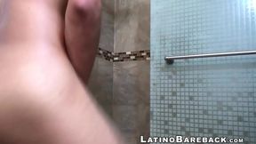Roman Blake Jerks Off Passionately in Shower: A Sensual Latino Gay Scene