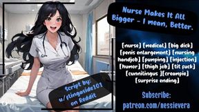 Car Toon And Erotic Audio In Nurse Makes It All Bigger - I Mean, Better Audio Roleplay