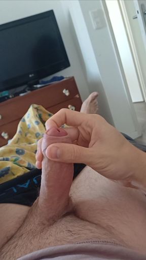 A good handjob in the bedroom