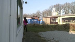 Horny brunette chick starts to suck his cock in POV fuck