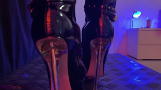 Night Session Cock Crush in Patent High Heels - Balls Trample, Shoejob, CBT, Trampling, Bootjob