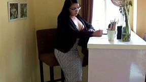 TS Filipina Office Masturbation and Cumshot