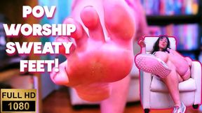 Worship sweaty gym feet WMV