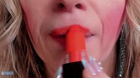 Orange Lipstick Lip Licks (HD) WMV