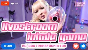 Livestream inhale game - Hu-cow transformation