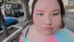 doing cumwalks with lots of thick cum on my face, through the city with lots of people watching me, is what i always want