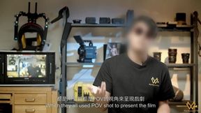 Petite 18yo gets her tight pussy pounded in POV behind the scenes with a huge white cock