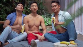 Chinese intensity three-way, daddies Rhonee & Khoa ravage Tyler Wu