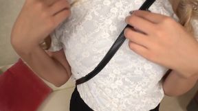 Masked Mito teases with her tight body but keeps her ahegao face hidden