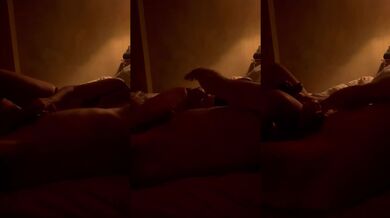 Blonde MILF gushes real orgasm with big dildo during joint masturbation