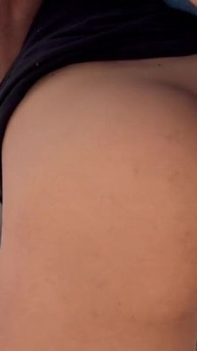 The Skinny Girl with Her Art of Giving Her Ass Let Him Cum All Inside Her Ass There in the Open Air