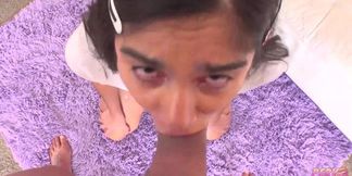 Brunette Lucy Sunflower gets anal fucked by big dick