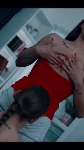 Futa Lesbian Stepsisters - Tgirl Shemale Fucks &amp; Creampies Nerdy Blonde Girl   Clip 3