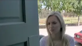Innocent girl does what she's told to. Down on her knees sliding a cock in her mouth